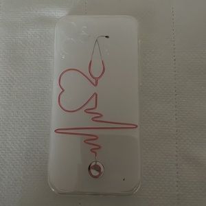 Clear iPhone 12 Case | Pink Stethoscope